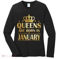 Limited Edition Queens Are Born In January Women's Long Sleeve Shirt thumb 0