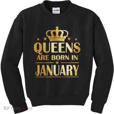 Limited Edition Queens Are Born In January Kids Sweatshirt