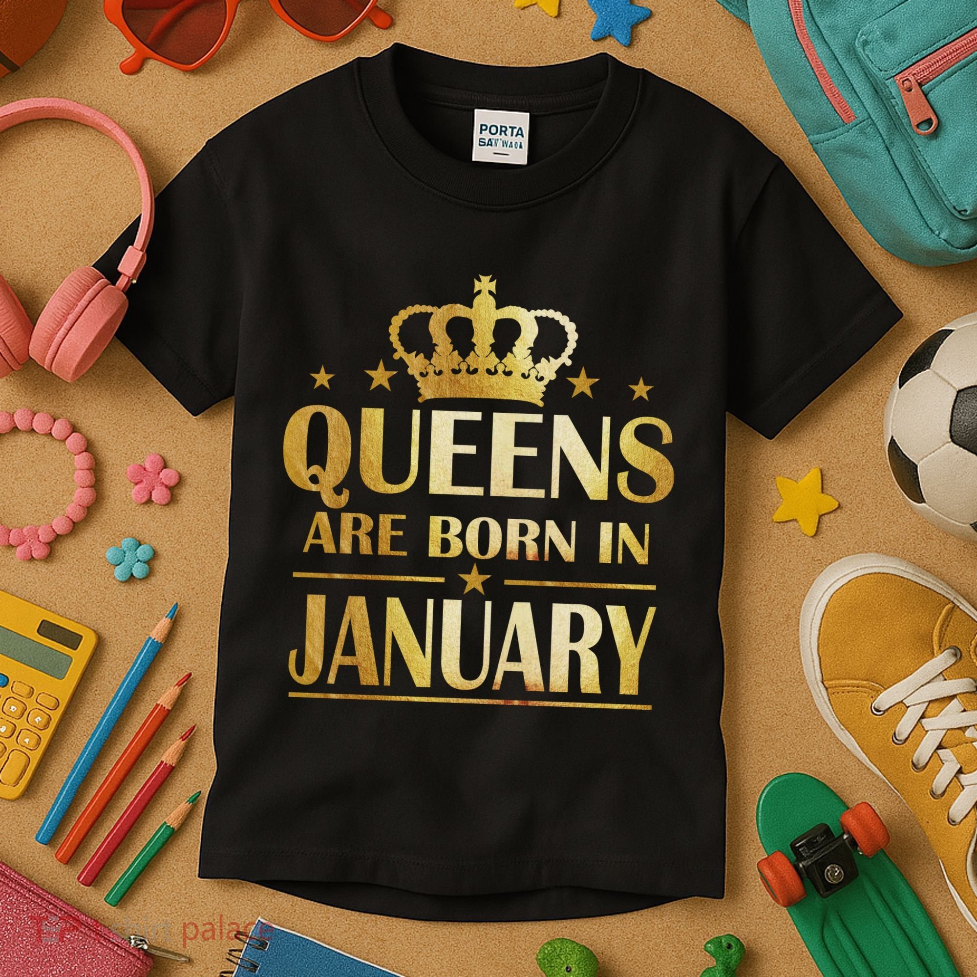 Limited Edition Queens Are Born In January Kids T-Shirt
