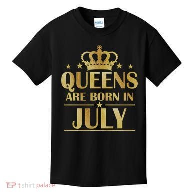 Limited Edition Queens Are Born In July Kids T-Shirt