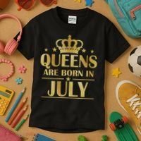 Limited Edition Queens Are Born In July Kids T-Shirt thumb 3