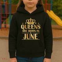 Limited Edition Queens Are Born In June Kids Hoodie thumb 3