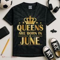 Limited Edition Queens Are Born In June Kids Tie-Dye T-Shirt thumb 2