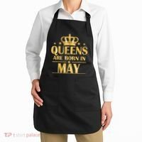 Limited Edition Queens Are Born In May Gold Print Apron thumb 2