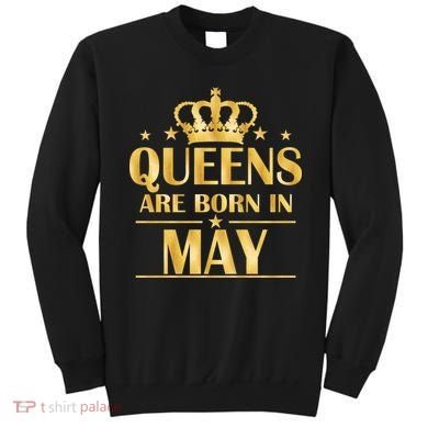 Limited Edition Queens Are Born In May Gold Print Sweatshirt