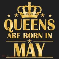 Limited Edition Queens Are Born In May Gold Print Beanie thumb 2