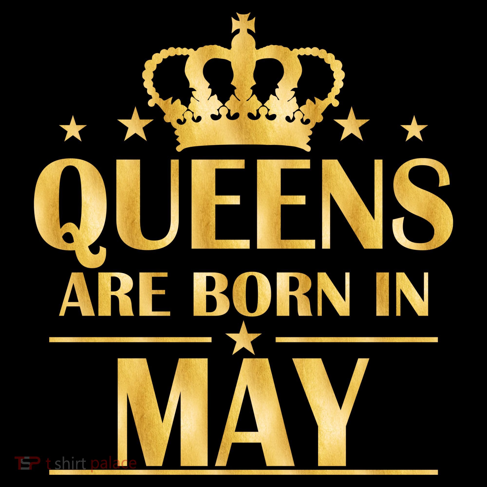 Limited Edition Queens Are Born In May Gold Print Women's Hoodie