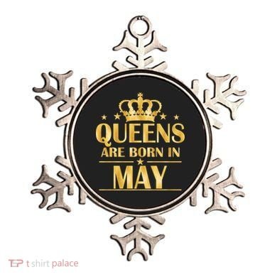 Limited Edition Queens Are Born In May Gold Print Ornament