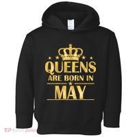Limited Edition Queens Are Born In May Gold Print Toddler Hoodie thumb 0