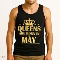 Limited Edition Queens Are Born In May Gold Print Tank Top thumb 3