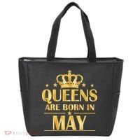 Limited Edition Queens Are Born In May Gold Print Tote Bag thumb 0