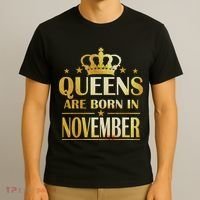 Limited Edition Queens Are Born In November Print T-Shirt thumb 3