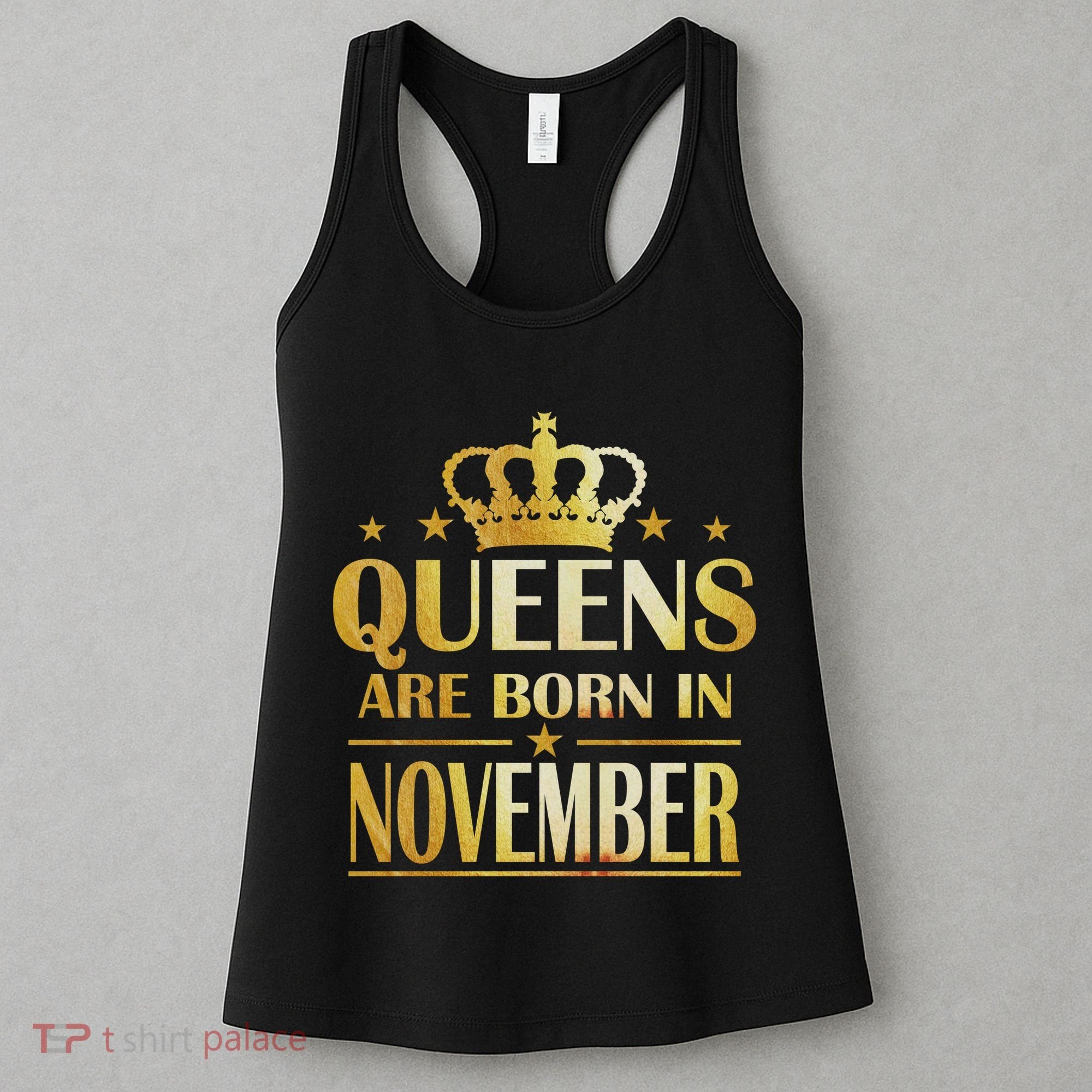 Limited Edition Queens Are Born In November Print Women's Tank Top