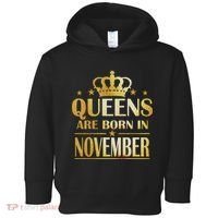 Limited Edition Queens Are Born In November Print Toddler Hoodie thumb 0