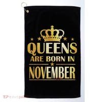 Limited Edition Queens Are Born In November Print Golf Towel thumb 0