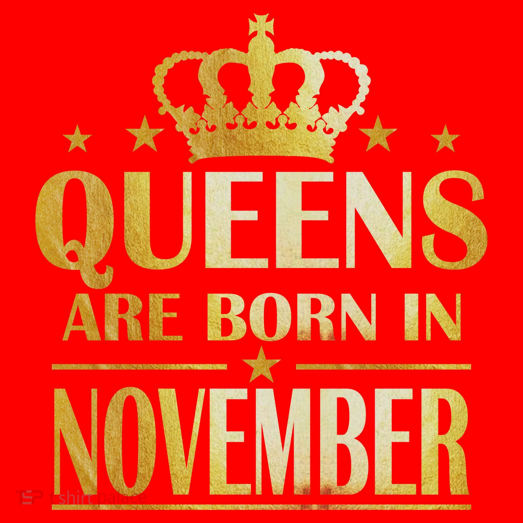 Limited Edition Queens Are Born In November Print Santa Hat