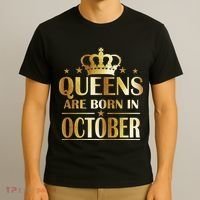 Limited Edition Queens Are Born In October T-Shirt thumb 3