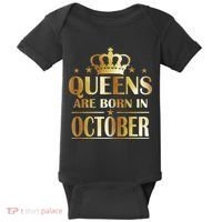 Limited Edition Queens Are Born In October Baby Bodysuit thumb 0