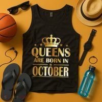 Limited Edition Queens Are Born In October Tank Top thumb 4