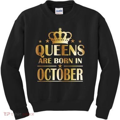 Limited Edition Queens Are Born In October Kids Sweatshirt