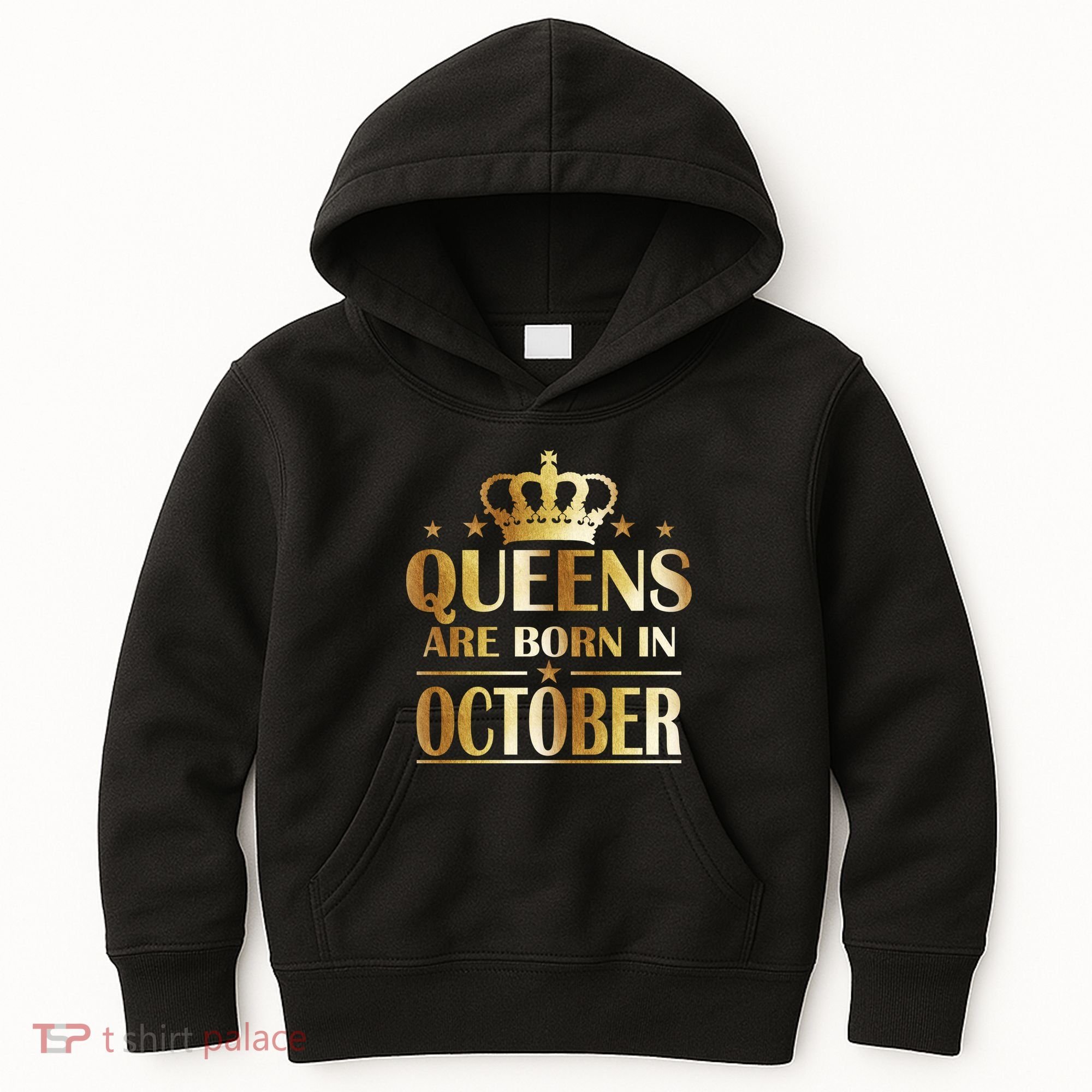 Limited Edition Queens Are Born In October Kids Hoodie