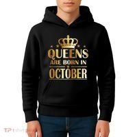 Limited Edition Queens Are Born In October Kids Hoodie thumb 4