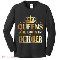 Limited Edition Queens Are Born In October Kids Long Sleeve Shirt thumb 0