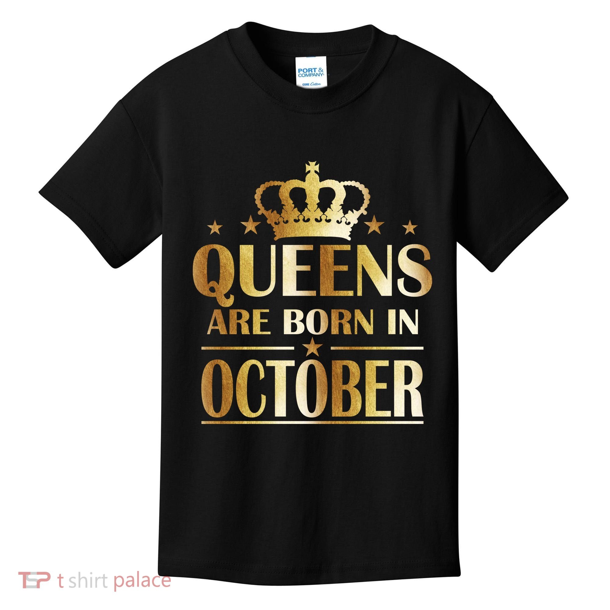 Limited Edition Queens Are Born In October Kids T-Shirt