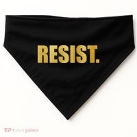 Limited Edition Resist Gold Print USA-Made Doggie Bandana thumb 0