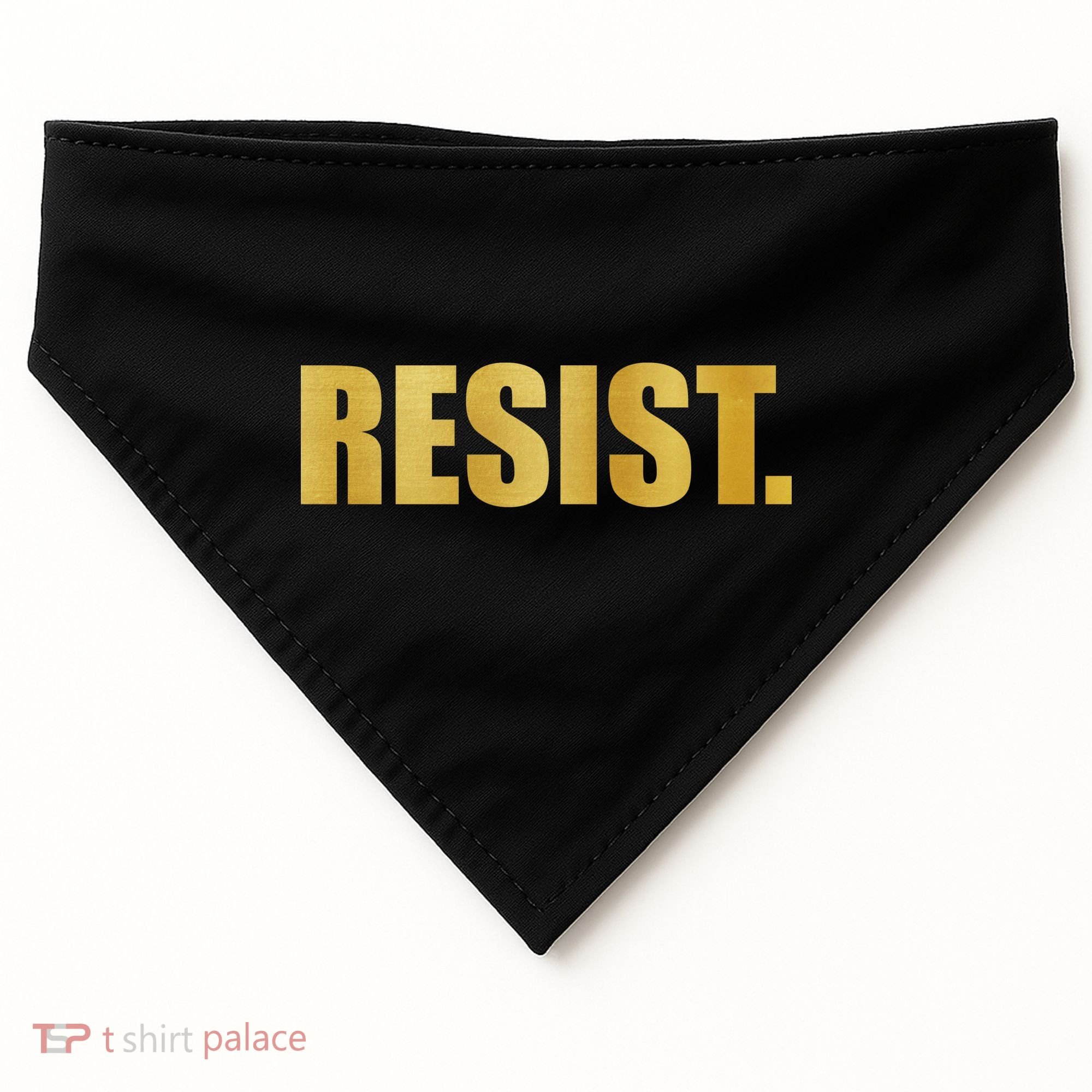 Limited Edition Resist Gold Print USA-Made Doggie Bandana
