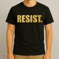 Limited Edition Resist Gold Print T-Shirt thumb 3