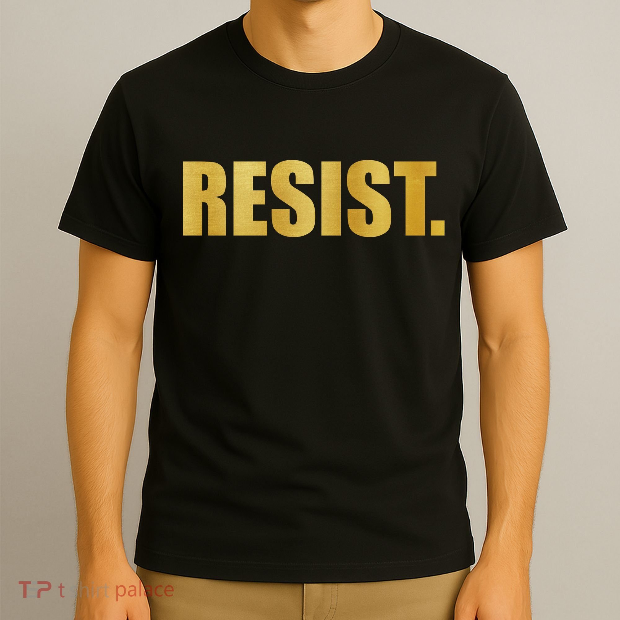 Limited Edition Resist Gold Print T-Shirt