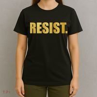 Limited Edition Resist Gold Print T-Shirt thumb 4