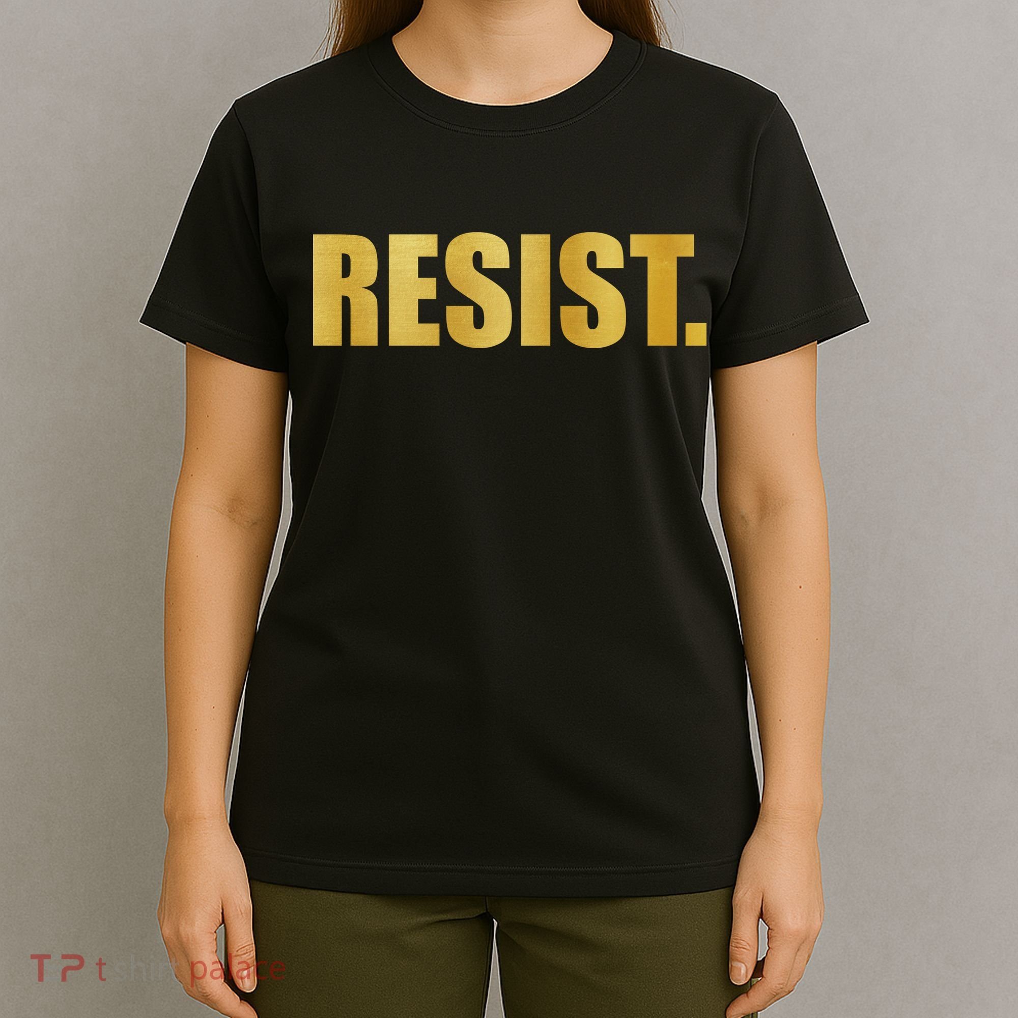 Limited Edition Resist Gold Print T-Shirt