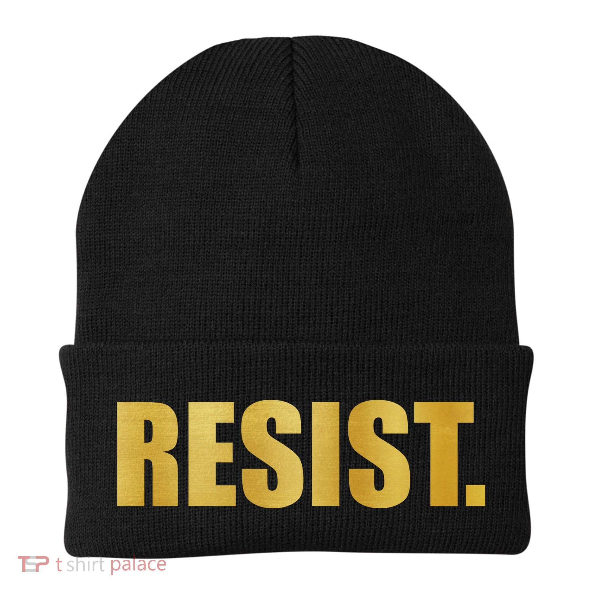 Limited Edition Resist Gold Print Beanie