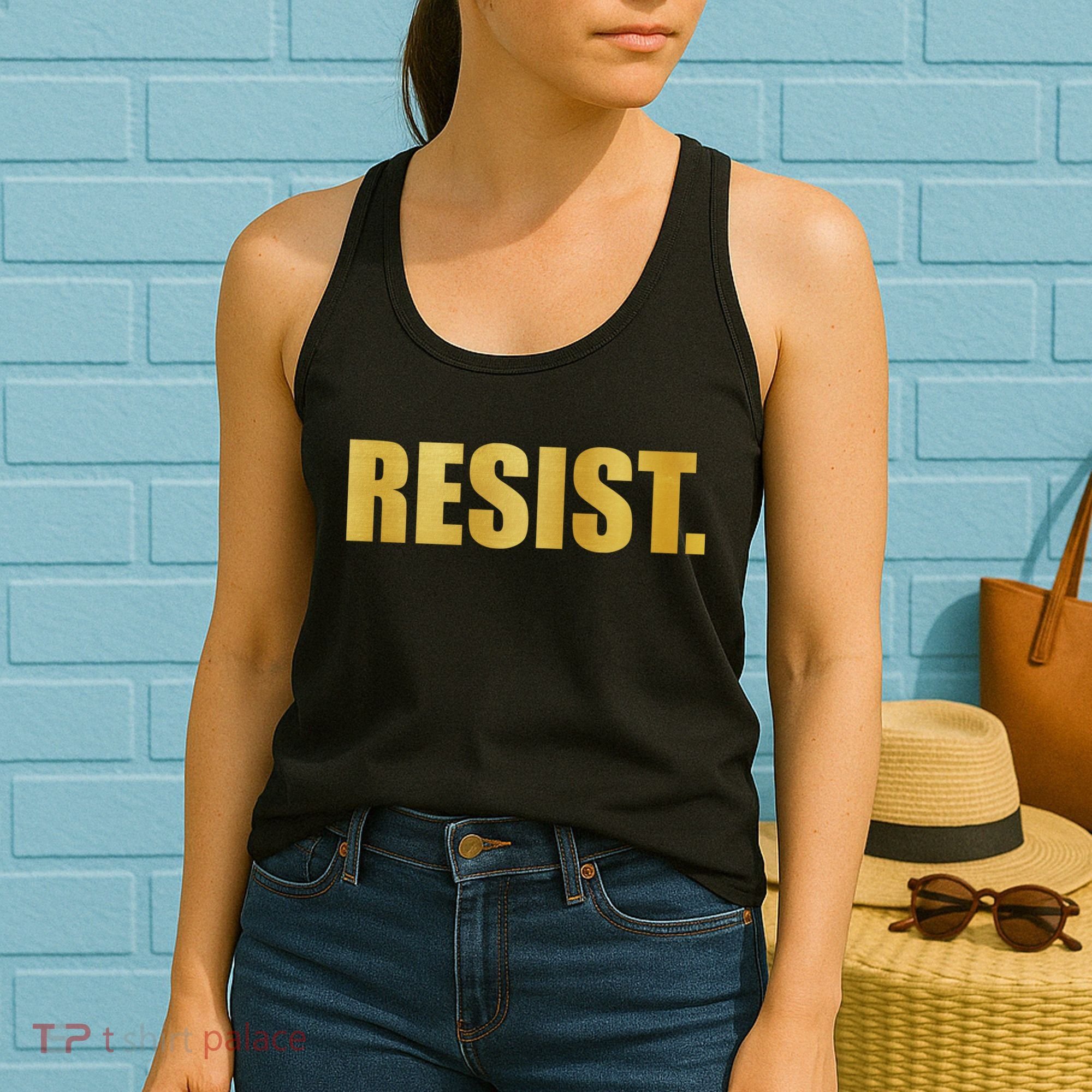 Limited Edition Resist Gold Print Women's Tank Top