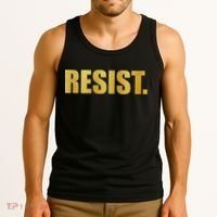 Limited Edition Resist Gold Print Tank Top thumb 3