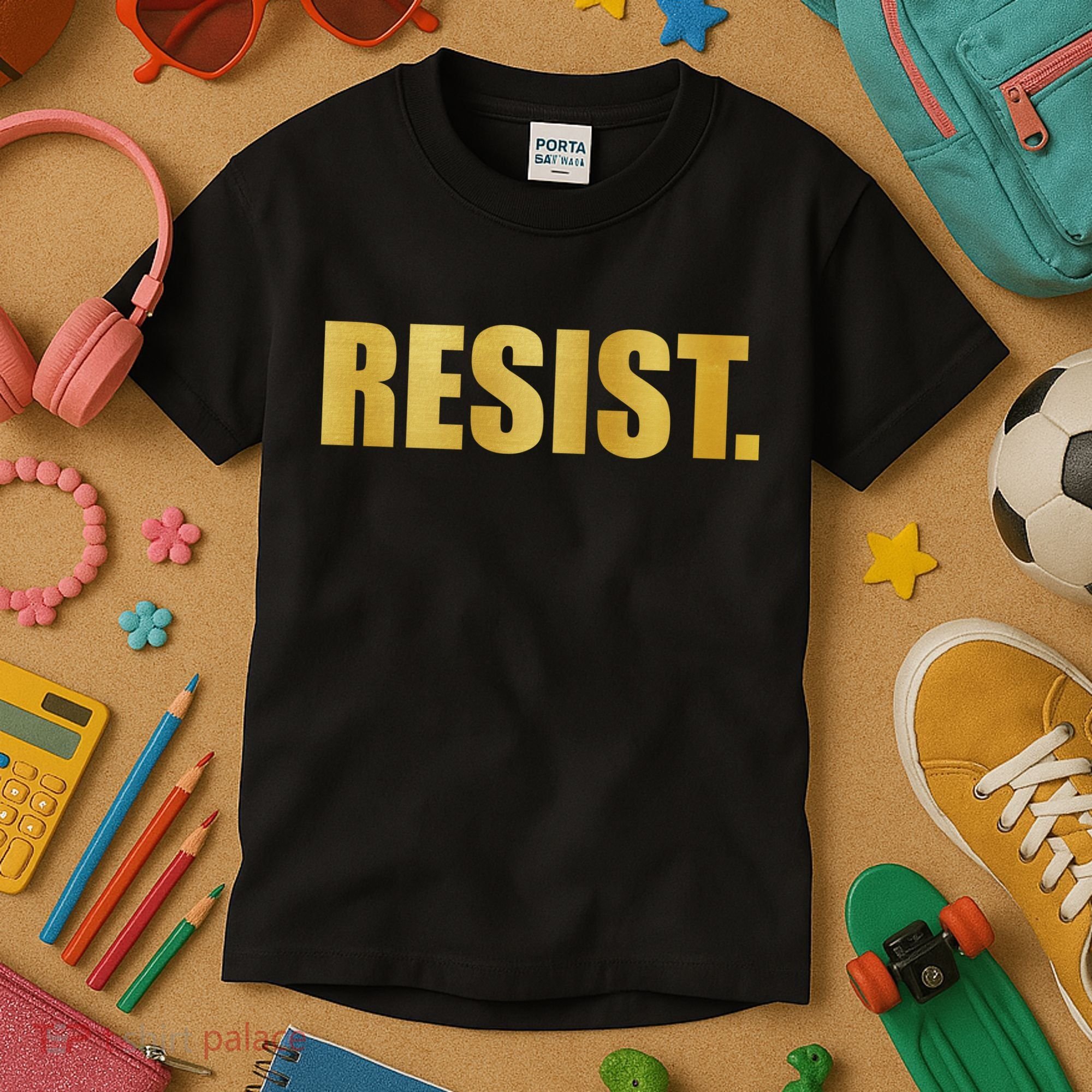 Limited Edition Resist Gold Print Kids T-Shirt