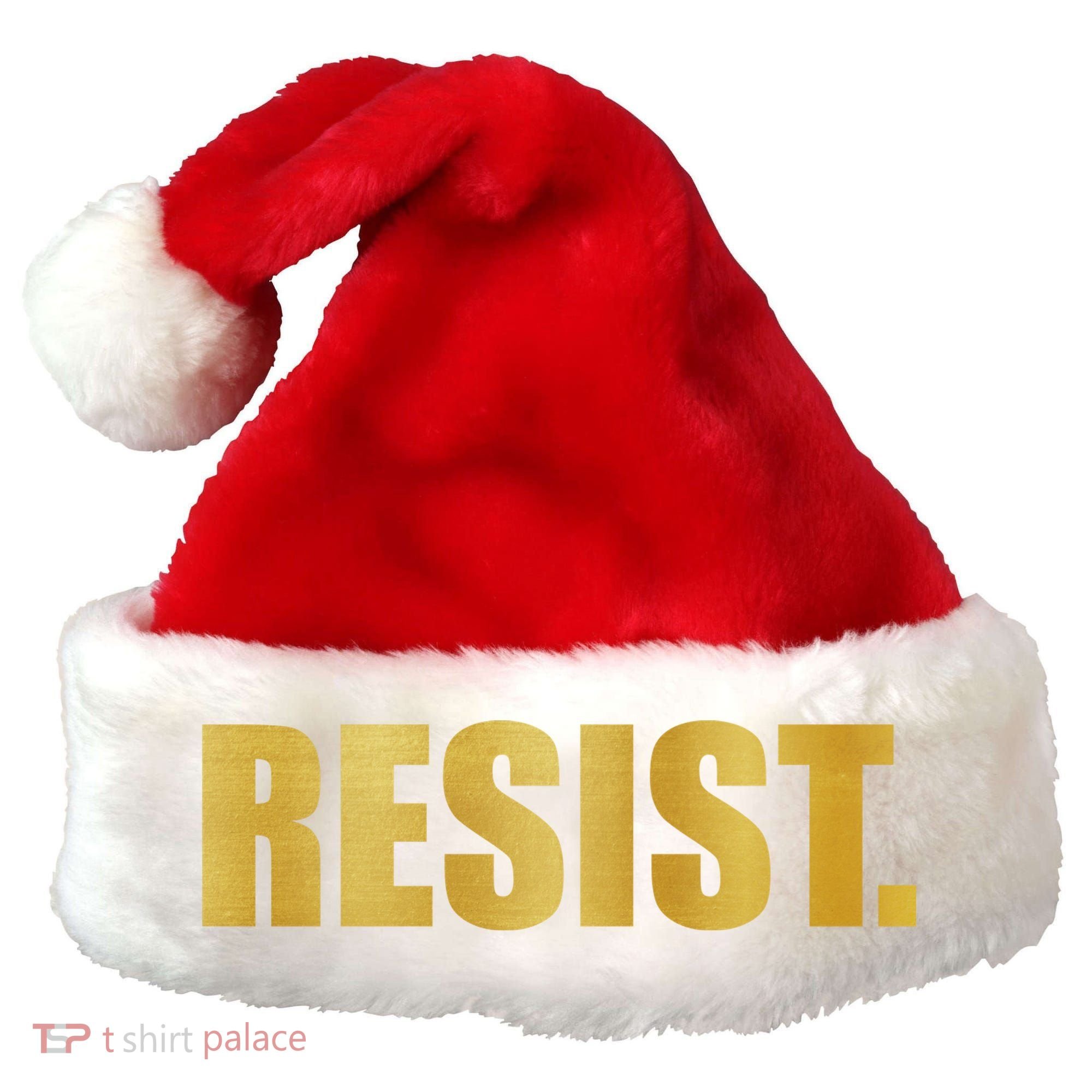 Limited Edition Resist Gold Print Santa Hat
