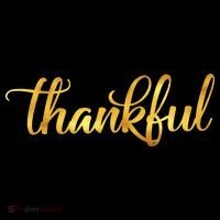 Limited Edition Thankful Thanksgiving Gold Print Women's Hoodie thumb 2