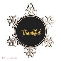 Limited Edition Thankful Thanksgiving Gold Print Ornament thumb 0