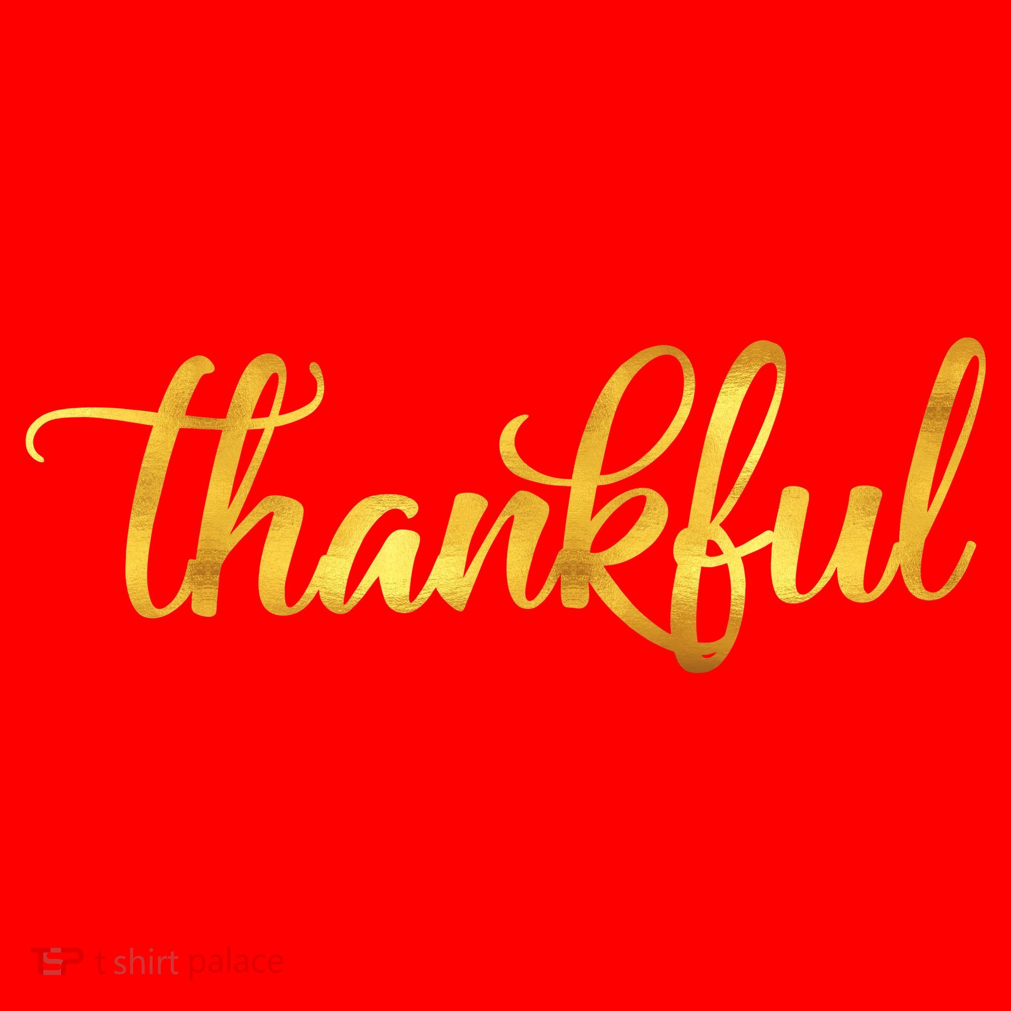 Limited Edition Thankful Thanksgiving Gold Print Santa Hat