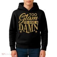 Limited Edition Too Glam To Give A Damn Glitter Print Kids Hoodie thumb 4