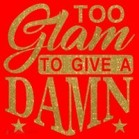 Limited Edition Too Glam To Give A Damn Glitter Print Santa Hat thumb 1