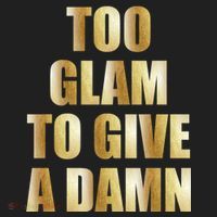 Limited Edition Too Glam To Give A Damn Gold Foil Print Golf Towel thumb 3
