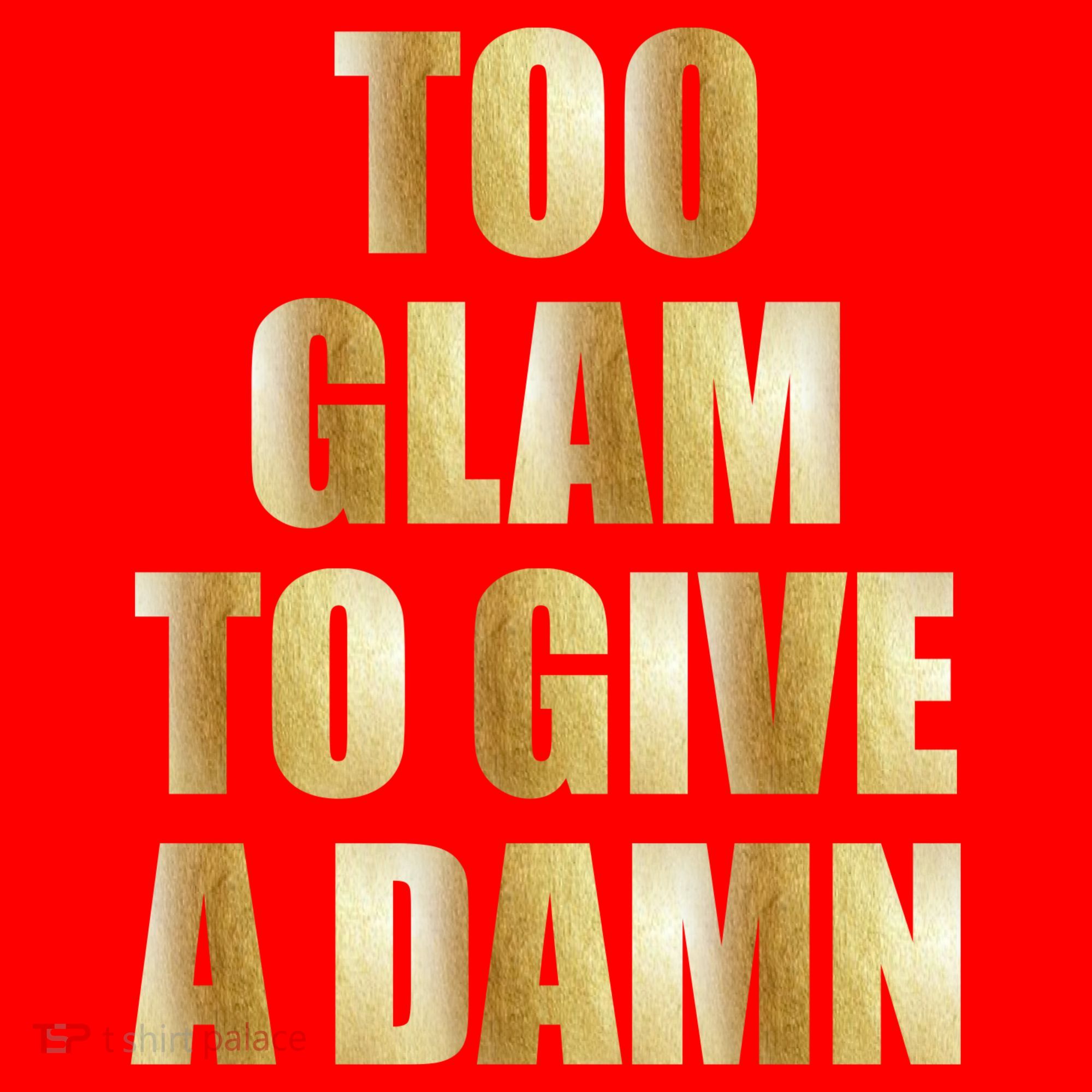 Limited Edition Too Glam To Give A Damn Gold Foil Print Santa Hat