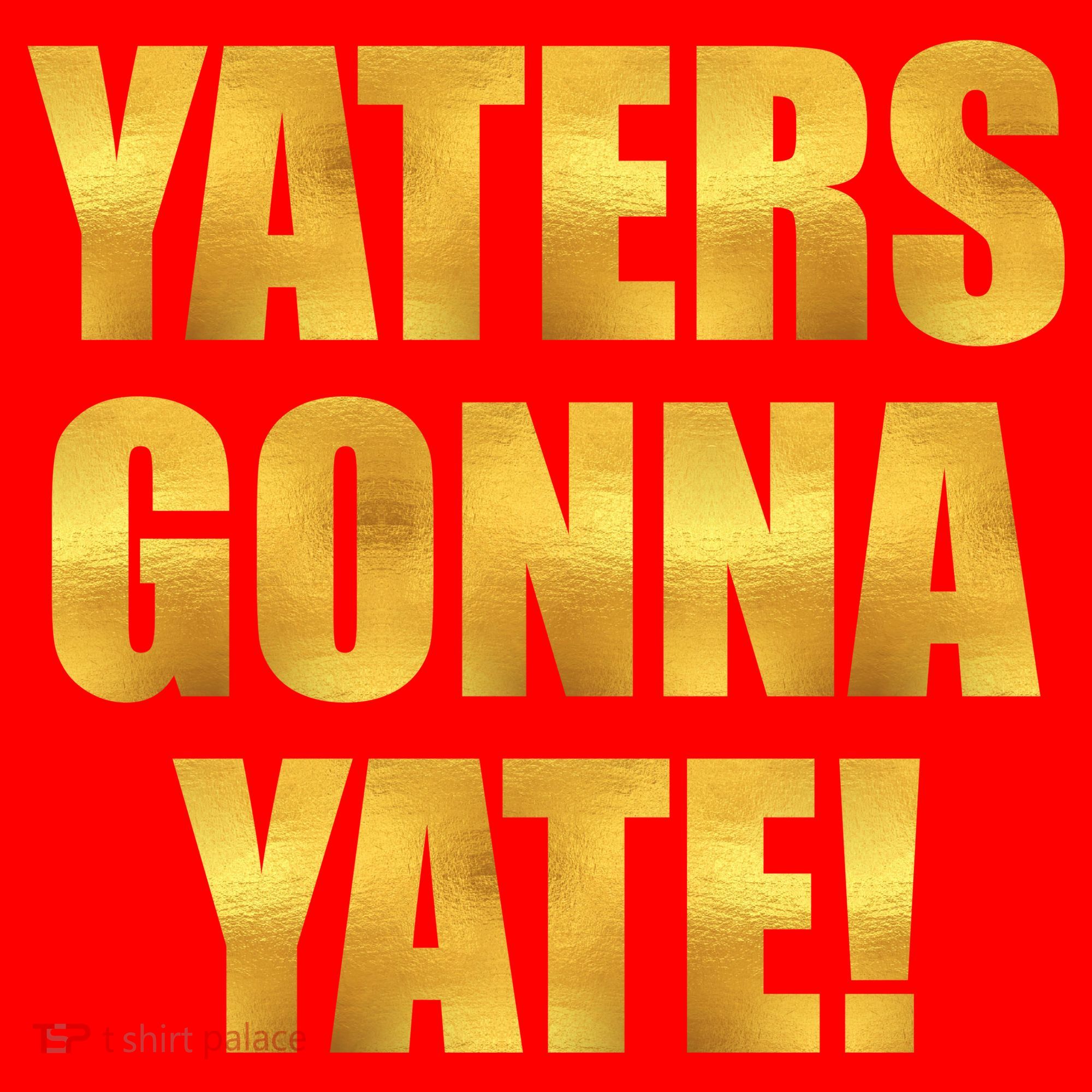 Limited Edition Yaters Gonna Yate! Gold Print Santa Hat