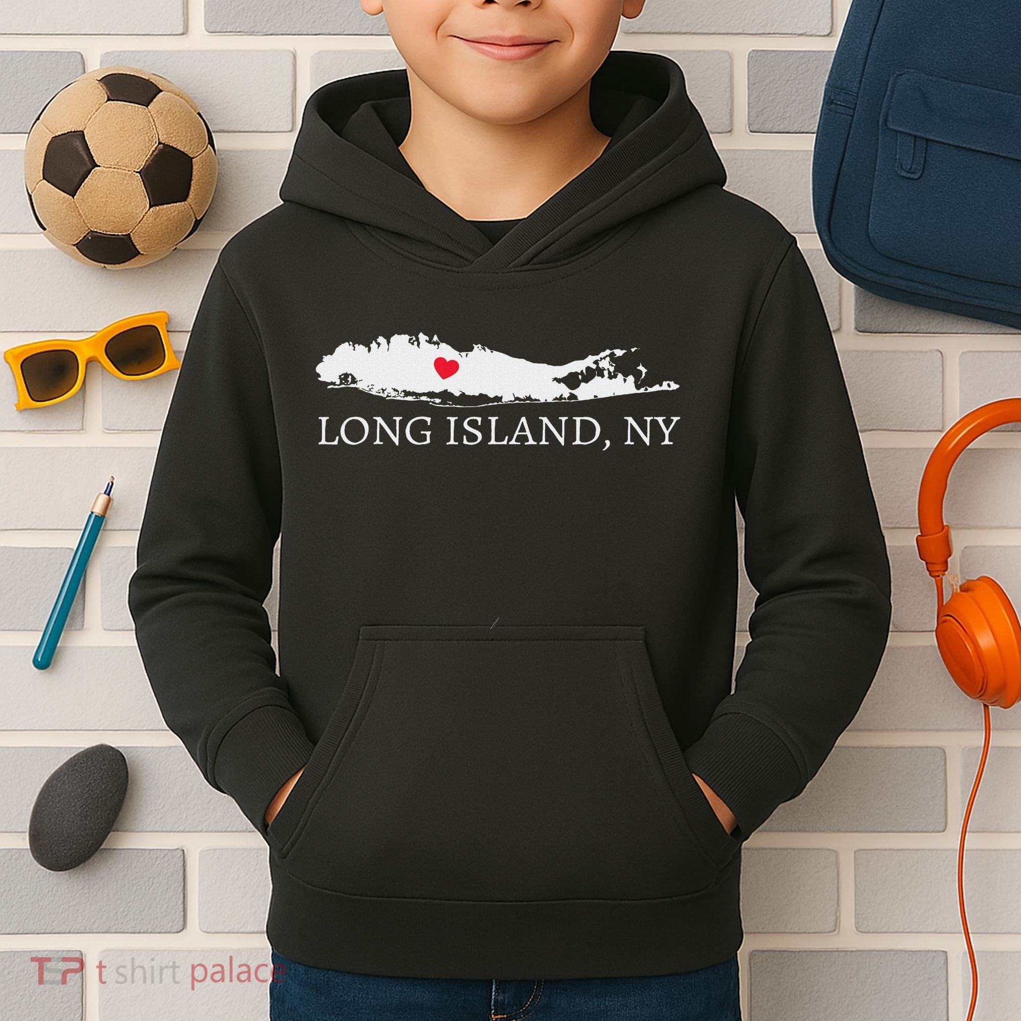 Long Island Ny Souvenir Gift Kids Hoodie
