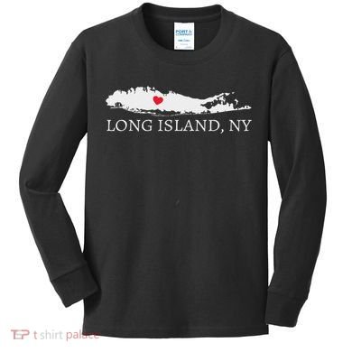 Long Island Ny Souvenir Gift Kids Long Sleeve Shirt