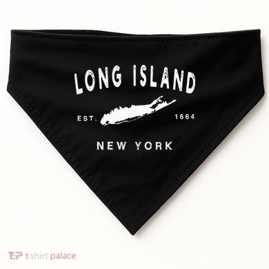 Long Island Ny Souvenir Native Long Islander Map Nyc USA-Made Doggie Bandana